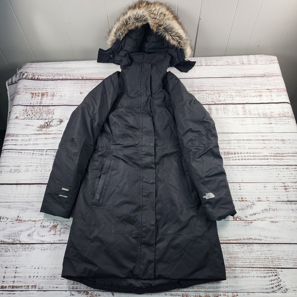 The North Face Womens Black Arctic Parka II 550 Down Jacket NF0A35BQ Size S